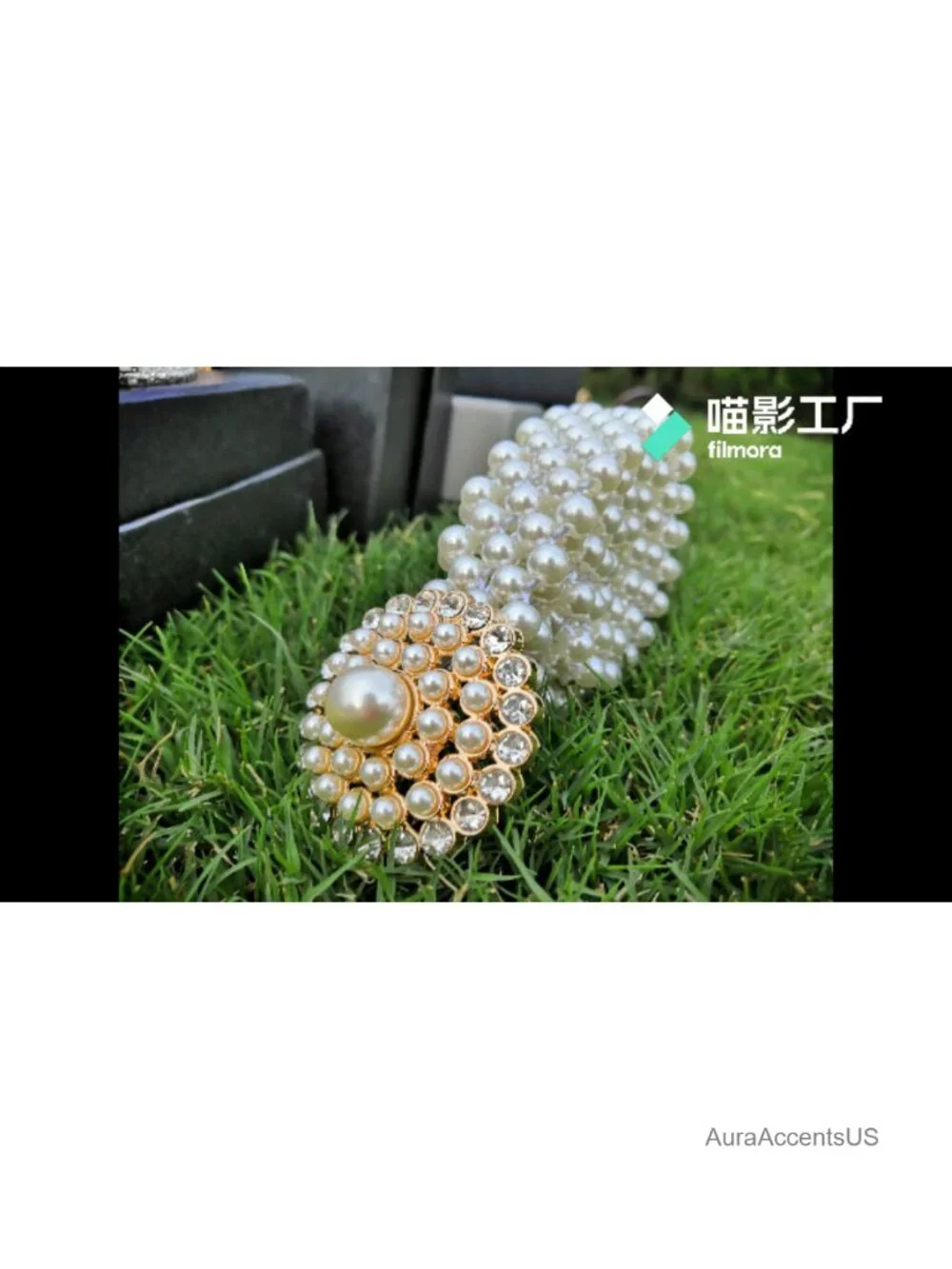 Elastic Waist Pearl Belt Women's Chain Belt Dress Jeans Bridal